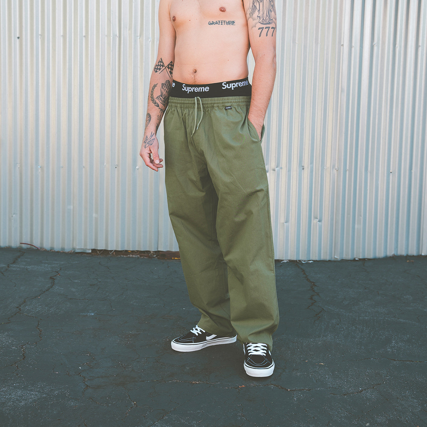 Henzo Pants Army Green